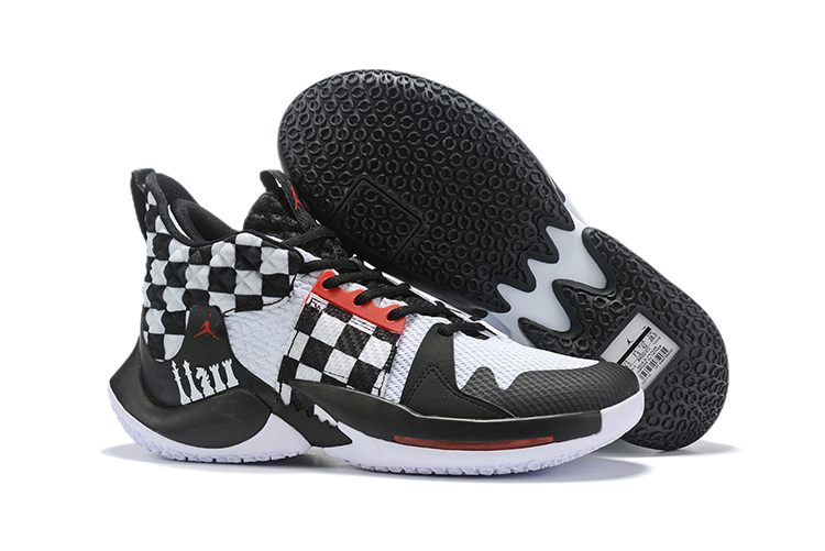 Jordan Why Not Zer0.2 Black White Red Shoes - Click Image to Close